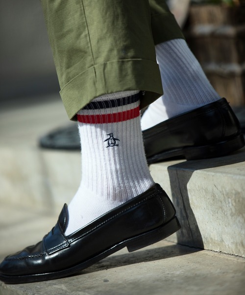 Munsingwear Grand-Slam（マンシングウェア　グランドスラム）の「ペンギン バイ マンシングウェア リブ ラインソックス メンズ アクセサリー 小物 ソックス 靴下 スポーツウェア ユニセックス ゴルフ（ソックス/靴下・メンズ・ホワイト・25-27CM）」の7枚目の写真