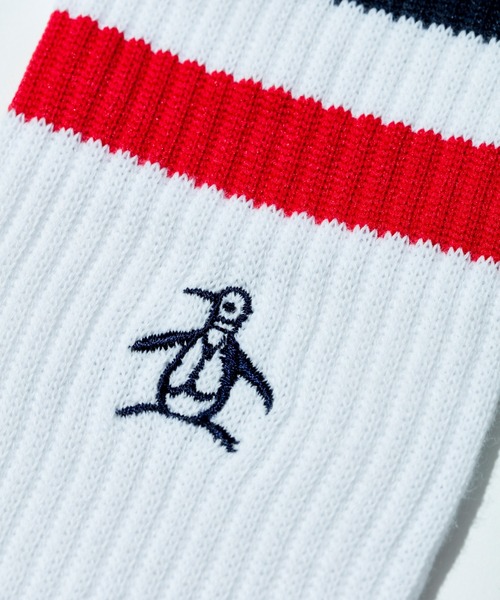 Munsingwear Grand-Slam（マンシングウェア　グランドスラム）の「ペンギン バイ マンシングウェア リブ ラインソックス メンズ アクセサリー 小物 ソックス 靴下 スポーツウェア ユニセックス ゴルフ（ソックス/靴下・メンズ・ホワイト・25-27CM）」の8枚目の写真