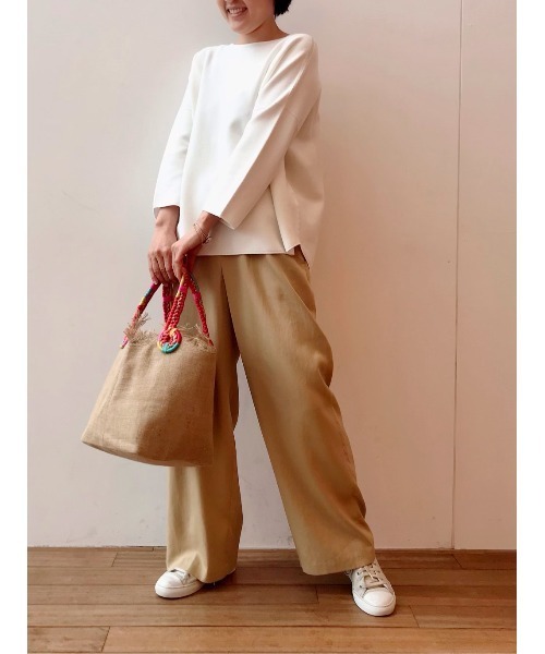 BEARDSLEY（ビアズリー）の「ガーターワイドニット（ニット/セーター・レディース・ブラック・FREE）」の4枚目の写真