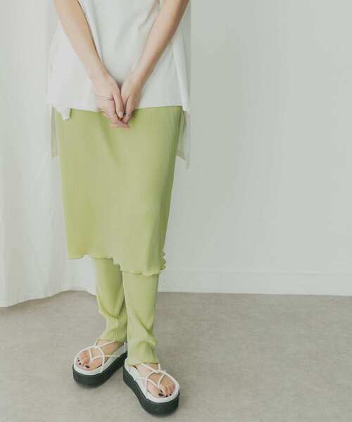 KBF+（ケービーエフプラス）の「KBF+　レギンススカート（スカート・レディース・ライトグレー/グリーン系その他/ブラック・ONE）」の14枚目の写真