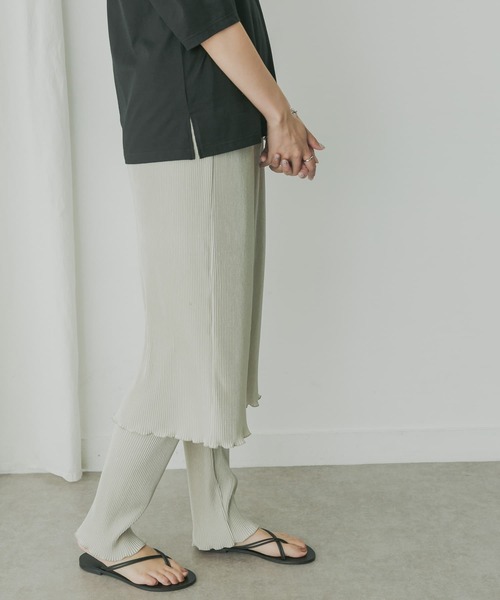 KBF+（ケービーエフプラス）の「KBF+　レギンススカート（スカート・レディース・ライトグレー/グリーン系その他/ブラック・ONE）」の16枚目の写真