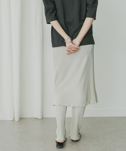 KBF+（ケービーエフプラス）の「KBF+　レギンススカート（スカート・レディース・ライトグレー/グリーン系その他/ブラック・ONE）」の17枚目の写真