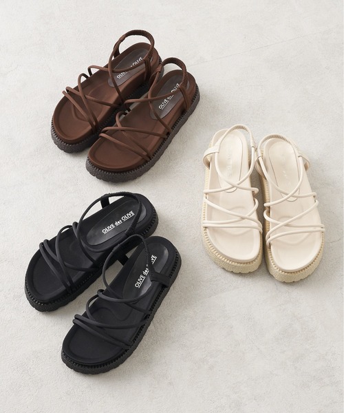 OLIVE des OLIVE(オリーブデオリーブ)の「コードサンダル(サンダル・レディース・ブラック/ブラウン/オフホワイト・SMALL/MEDIUM/LARGE)」の21枚目の写真