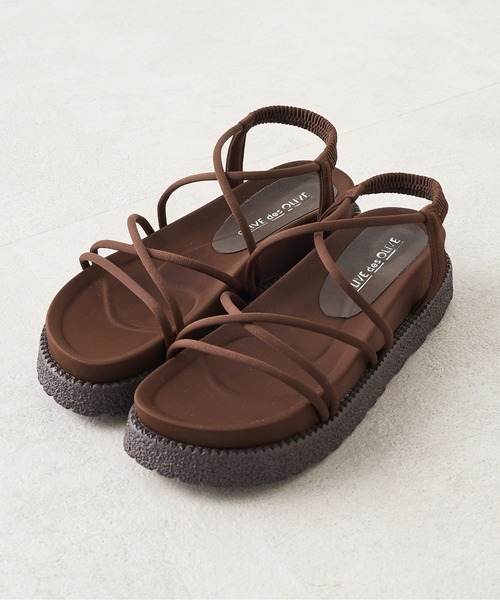 OLIVE des OLIVE(オリーブデオリーブ)の「コードサンダル(サンダル・レディース・ブラック/ブラウン/オフホワイト・SMALL/MEDIUM/LARGE)」の8枚目の写真