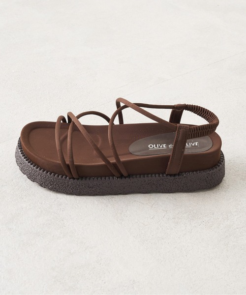 OLIVE des OLIVE(オリーブデオリーブ)の「コードサンダル(サンダル・レディース・ブラック/ブラウン/オフホワイト・SMALL/MEDIUM/LARGE)」の9枚目の写真