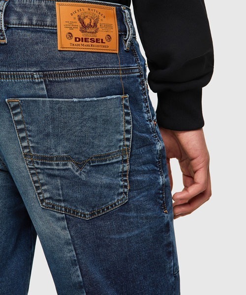 DIESEL（ディーゼル）の「メンズ デニム ショートパンツ パッチワーク