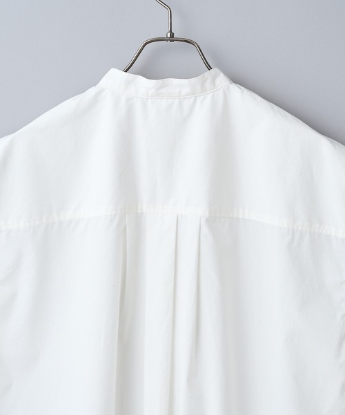 CIAOPANIC（チャオパニック）の「ブロードノースリーブシャツ（シャツ/ブラウス・レディース・オフホワイト/サックスブルー・FREE）」の5枚目の写真