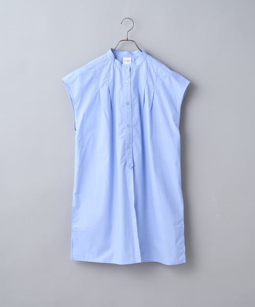 CIAOPANIC（チャオパニック）の「ブロードノースリーブシャツ（シャツ/ブラウス・レディース・オフホワイト/サックスブルー・FREE）」の12枚目の写真
