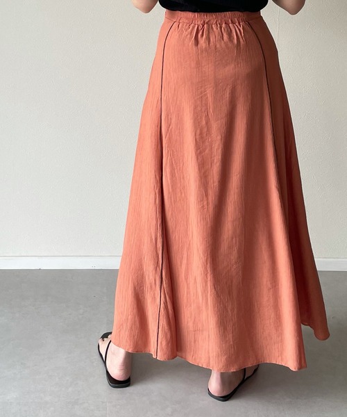 y/m by misato（イムバイミサト）の「楊柳パイピングマーメイドスカート（スカート・レディース・ベージュ/オレンジ/アイボリー/ライトカーキ・FREE）」の20枚目の写真