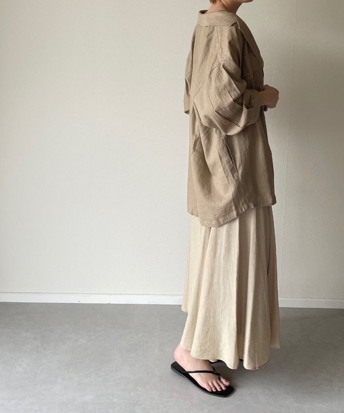 y/m by misato（イムバイミサト）の「楊柳パイピングマーメイドスカート（スカート・レディース・ベージュ/オレンジ/アイボリー/ライトカーキ・FREE）」の8枚目の写真