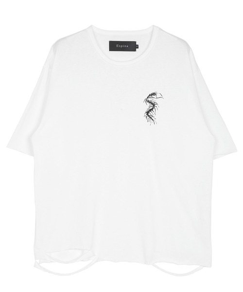 Espina（エスピナ）の「センチピードダメージTシャツ（Tシャツ/カットソー・メンズ・ホワイト/ブラック・FREE）」の5枚目の写真
