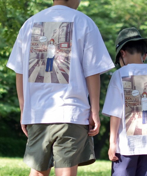 Limited Line Naive Magic(リミテッドラインナイーブマジック)の「【a】天竺バックプリント クルーネック半袖BIG Tシャツ(Tシャツ/カットソー・メンズ・ホワイト系その他/グリーン系その他/ブラック/グリーン/ブラウン系その他/ブラウン/ブラック系その他/ブルー系その他/ベージュ/ベージュ系その他/ホワイト/ブルー・MEDIUM/LARGE)」の4枚目の写真