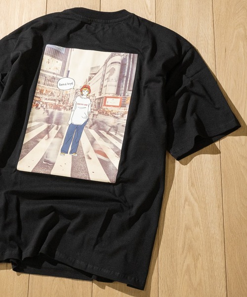 Limited Line Naive Magic(リミテッドラインナイーブマジック)の「【a】天竺バックプリント クルーネック半袖BIG Tシャツ(Tシャツ/カットソー・メンズ・ホワイト系その他/グリーン系その他/ブラック/グリーン/ブラウン系その他/ブラウン/ブラック系その他/ブルー系その他/ベージュ/ベージュ系その他/ホワイト/ブルー・MEDIUM/LARGE)」の6枚目の写真