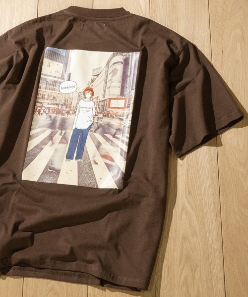 Limited Line Naive Magic(リミテッドラインナイーブマジック)の「【a】天竺バックプリント クルーネック半袖BIG Tシャツ(Tシャツ/カットソー・メンズ・ホワイト系その他/グリーン系その他/ブラック/グリーン/ブラウン系その他/ブラウン/ブラック系その他/ブルー系その他/ベージュ/ベージュ系その他/ホワイト/ブルー・MEDIUM/LARGE)」の7枚目の写真