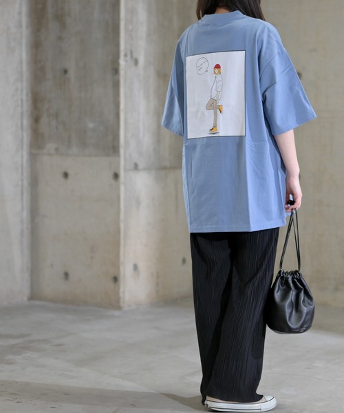 Limited Line Naive Magic(リミテッドラインナイーブマジック)の「【a】天竺バックプリント クルーネック半袖BIG Tシャツ(Tシャツ/カットソー・メンズ・ホワイト系その他/グリーン系その他/ブラック/グリーン/ブラウン系その他/ブラウン/ブラック系その他/ブルー系その他/ベージュ/ベージュ系その他/ホワイト/ブルー・MEDIUM/LARGE)」の18枚目の写真