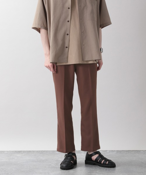 RAGEBLUE(レイジブルー)の「センタープレス/ライトPEツイルナローアンクルパンツ/950024(スラックス・メンズ・ブラック/ダークブラウン/グリーン系その他・MEDIUM/LARGE)」の1枚目の写真