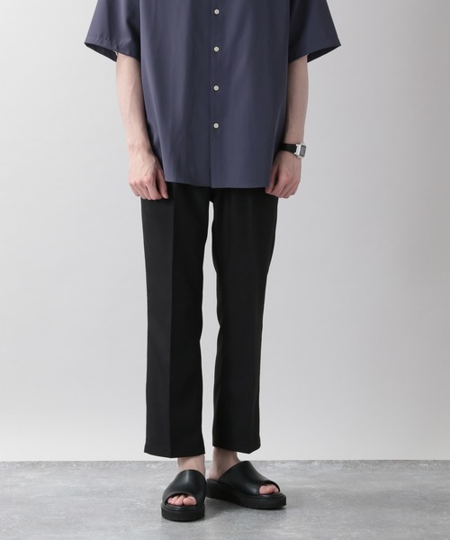 RAGEBLUE(レイジブルー)の「センタープレス/ライトPEツイルナローアンクルパンツ/950024(スラックス・メンズ・ブラック/ダークブラウン/グリーン系その他・MEDIUM/LARGE)」の2枚目の写真