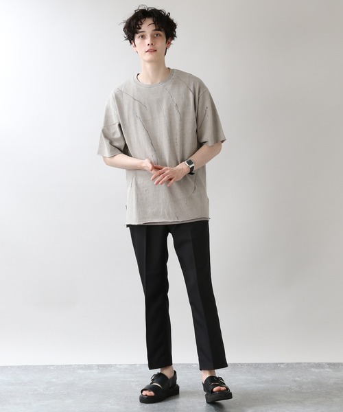 RAGEBLUE(レイジブルー)の「センタープレス/ライトPEツイルナローアンクルパンツ/950024(スラックス・メンズ・ブラック/ダークブラウン/グリーン系その他・MEDIUM/LARGE)」の4枚目の写真