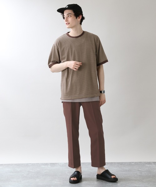 RAGEBLUE(レイジブルー)の「センタープレス/ライトPEツイルナローアンクルパンツ/950024(スラックス・メンズ・ブラック/ダークブラウン/グリーン系その他・MEDIUM/LARGE)」の6枚目の写真