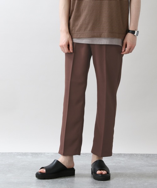 RAGEBLUE(レイジブルー)の「センタープレス/ライトPEツイルナローアンクルパンツ/950024(スラックス・メンズ・ブラック/ダークブラウン/グリーン系その他・MEDIUM/LARGE)」の7枚目の写真