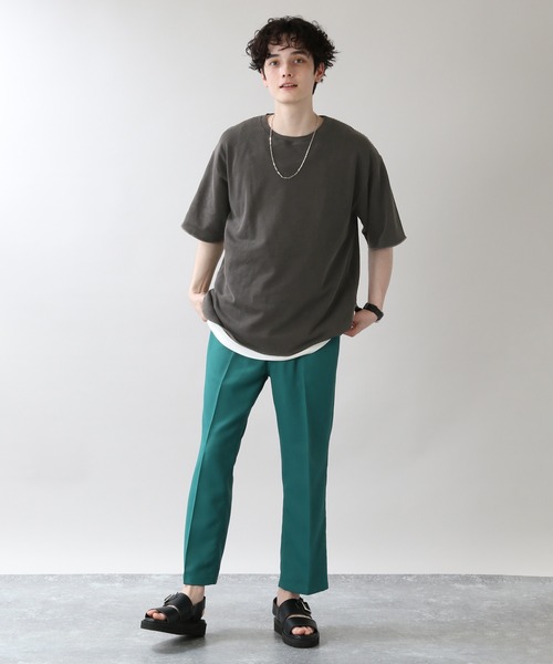 RAGEBLUE(レイジブルー)の「センタープレス/ライトPEツイルナローアンクルパンツ/950024(スラックス・メンズ・ブラック/ダークブラウン/グリーン系その他・MEDIUM/LARGE)」の9枚目の写真