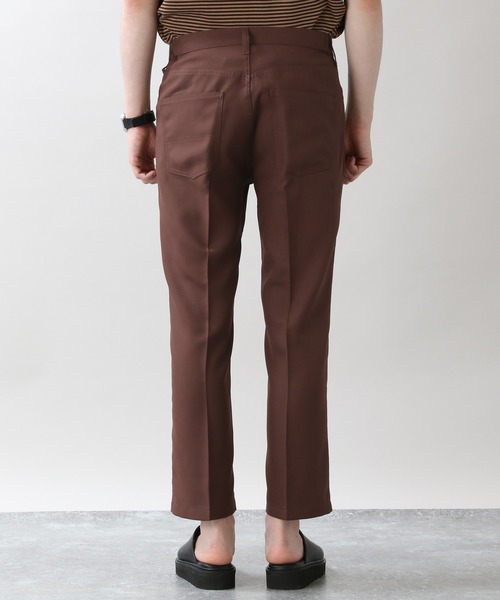 RAGEBLUE(レイジブルー)の「センタープレス/ライトPEツイルナローアンクルパンツ/950024(スラックス・メンズ・ブラック/ダークブラウン/グリーン系その他・MEDIUM/LARGE)」の12枚目の写真