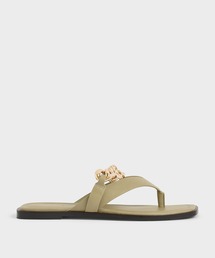 チェーンストラップ トングサンダル / Chain Strap Thong Sandals