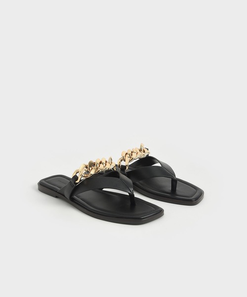 CHARLES & KEITH（チャールズ & キース）の「チェーンストラップ トングサンダル / Chain Strap Thong Sandals（サンダル・レディース・ホワイト/ブラック/ライトベージュ・22.5cm/23cm/23.5cm/24.5cm/25cm/25.5cm）」の19枚目の写真
