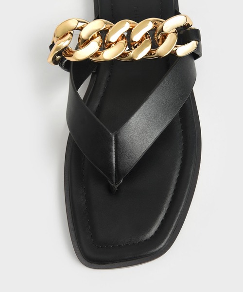 CHARLES & KEITH（チャールズ & キース）の「チェーンストラップ トングサンダル / Chain Strap Thong Sandals（サンダル・レディース・ホワイト/ブラック/ライトベージュ・22.5cm/23cm/23.5cm/24.5cm/25cm/25.5cm）」の13枚目の写真