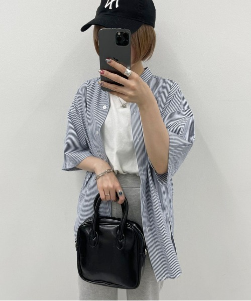 apres jour mignon（アプレジュールミニョン）の「【apresjour mignon×ARIAZ】スクエアバッグ（ハンドバッグ・レディース・ブラック/グリーン/ブラック系その他/アイボリー・ONESIZE）」の5枚目の写真