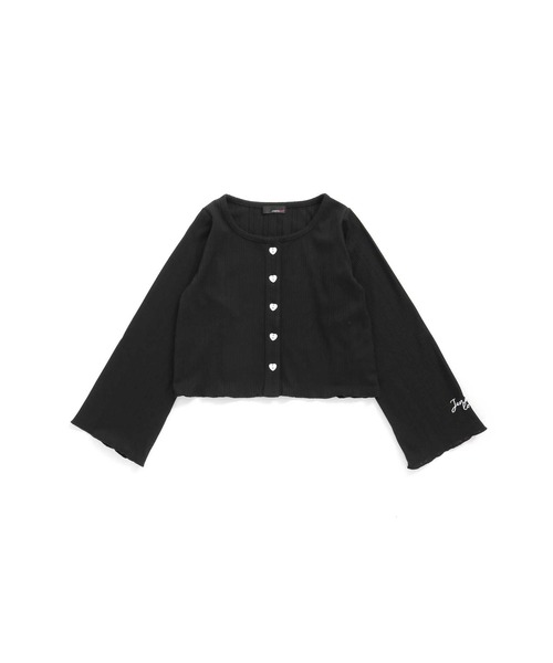 JENNI love（ジェニィラブ）の「接触冷感ランダムピッチテレコカーデ（カーディガン/ボレロ・キッズ・ブラック/ブラウン・130cm/140cm/150cm/160cm）」の9枚目の写真