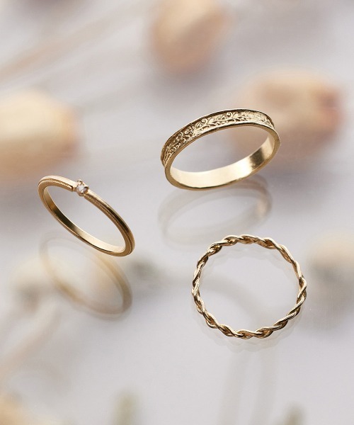 Jolie Toujours(ジョリトゥジュール)の「〈K18GP〉13号アンティークリング(リング・レディース・ゴールド・FREE)」の4枚目の写真