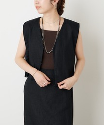 Omekashi | リネンフリンジベスト(ベスト)
