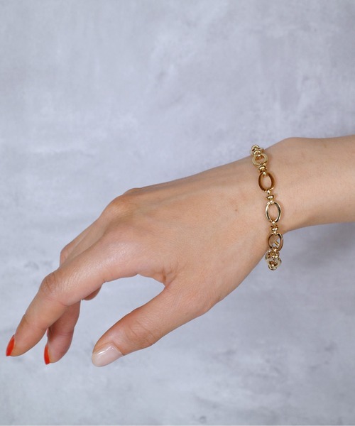 SIGNAL（シグナル）の「【SIGNAL/シグナル】Oval Chain Bracelet / オーバルチェーンブレスレット（ブレスレット・レディース・ゴールド/シルバー・FREE）」の6枚目の写真