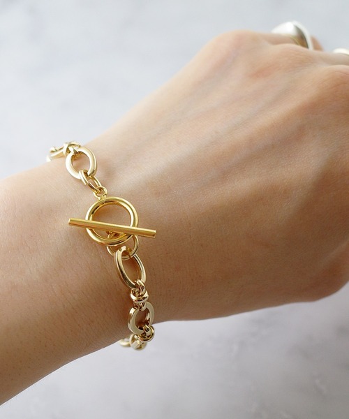 SIGNAL（シグナル）の「【SIGNAL/シグナル】Oval Chain Bracelet / オーバルチェーンブレスレット（ブレスレット・レディース・ゴールド/シルバー・FREE）」の9枚目の写真