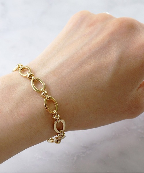 SIGNAL（シグナル）の「【SIGNAL/シグナル】Oval Chain Bracelet / オーバルチェーンブレスレット（ブレスレット・レディース・ゴールド/シルバー・FREE）」の11枚目の写真