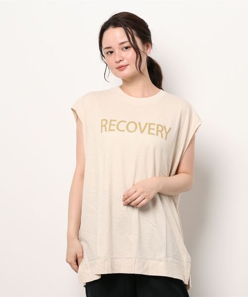 Samansa Mos2（サマンサ モスモス）の「スラブ天竺フレンチスリーブTee（Tシャツ/カットソー・レディース・ピンク/オフホワイト/ブラウン/モカ・ﾌﾘ-）」の7枚目の写真