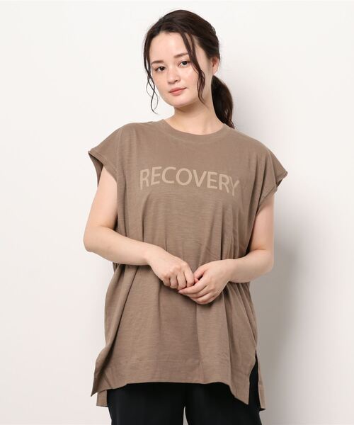 Samansa Mos2（サマンサ モスモス）の「スラブ天竺フレンチスリーブTee（Tシャツ/カットソー・レディース・ピンク/オフホワイト/ブラウン/モカ・ﾌﾘ-）」の8枚目の写真