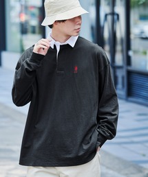 U.S. POLO ASSN.（ユーエスポロアッスン）の「U.S. POLO ASSN. /ユーエスポロアッスン 別注 ワンポイント刺繍 オーバーサイズ ラガーシャツ（ポロシャツ）」