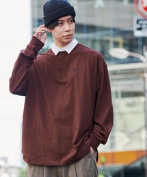 U.S. POLO ASSN. /ユーエスポロアッスン 別注 ワンポイント刺繍 オーバーサイズ ラガーシャツ