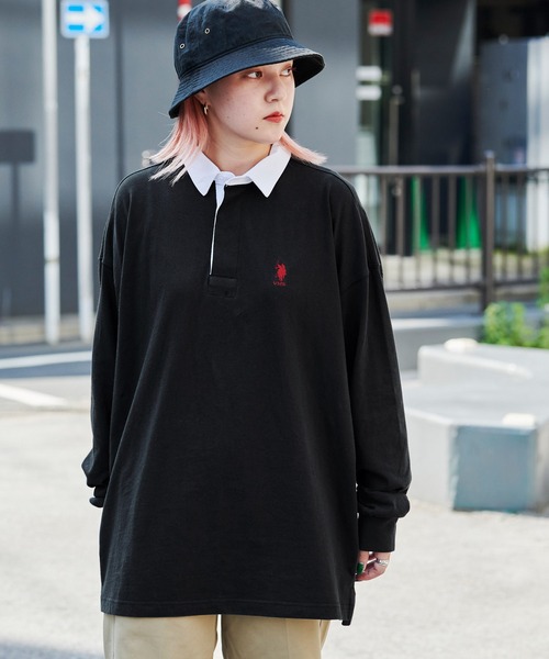 POLO ラガー　ポロシャツ(852) ラガーシャツ 長袖 大きいサイズ メンズ POLO BCS ボーダー
