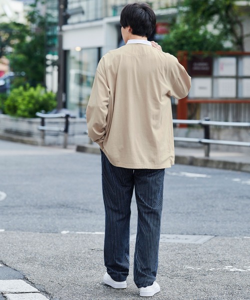 古着　長袖ポロシャツ　ラガーシャツ　ベージュ　刺繍ロゴ　POLOASSN 古着 長袖ポロシャツ ラガーシャツ ベージュ 刺繍ロゴ POLOASSN