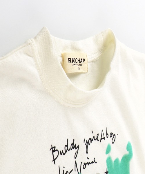 RADCHAP(ラッドチャップ)の「【RADCHAPプチプラ】スプレーロゴプリントTシャツ(Tシャツ/カットソー・キッズ・オフホワイト/ブラック・90cm/110cm/140cm/150cm/130cm/100cm/120cm)」の10枚目の写真