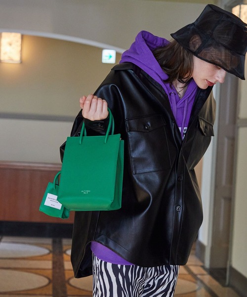 ALTROSE（アルトローズ）の「2WAYミニトートバッグ [シード]（トートバッグ・レディース・アイボリー/グリーン/ゼブラ/ブラック/パープル・FREE）」の8枚目の写真