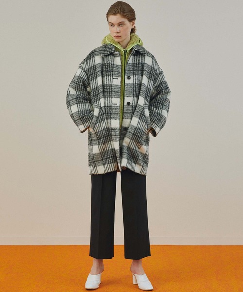 Johnbull（ジョンブル）の「シャギーチェックショートコート（その他