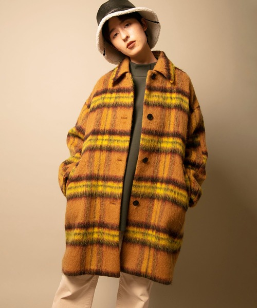 Johnbull（ジョンブル）の「シャギーチェックショートコート（その他
