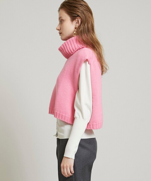 JANE SMITH / JOHN SMITH（ジェーンスミスジョンスミス）の「【JANE SMITH(ジェーンスミス)】タートルネックショートレングス 21WKN-#819S（ベスト・レディース・ブラック/ピンク・SMALL）」の11枚目の写真