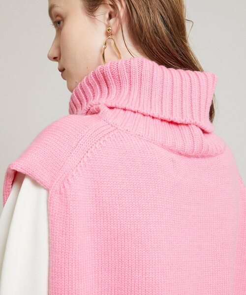 JANE SMITH / JOHN SMITH（ジェーンスミスジョンスミス）の「【JANE SMITH(ジェーンスミス)】タートルネックショートレングス 21WKN-#819S（ベスト・レディース・ブラック/ピンク・SMALL）」の6枚目の写真