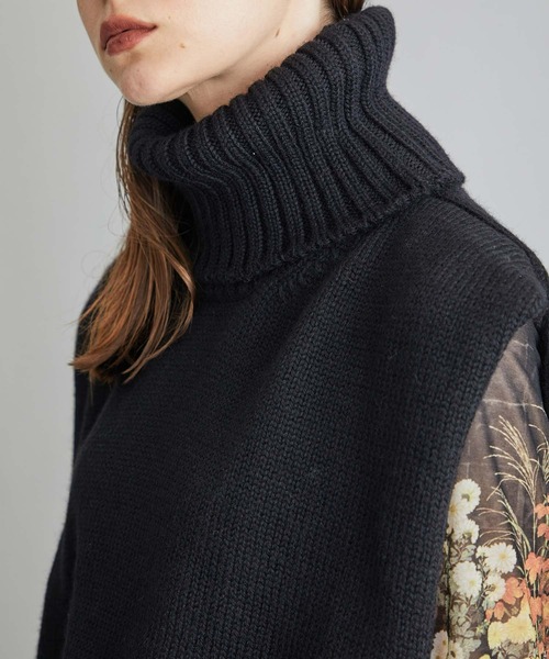 JANE SMITH / JOHN SMITH（ジェーンスミスジョンスミス）の「【JANE SMITH(ジェーンスミス)】タートルネックショートレングス 21WKN-#819S（ベスト・レディース・ブラック/ピンク・SMALL）」の19枚目の写真