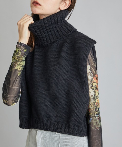 JANE SMITH / JOHN SMITH（ジェーンスミスジョンスミス）の「【JANE SMITH(ジェーンスミス)】タートルネックショートレングス 21WKN-#819S（ベスト・レディース・ブラック/ピンク・SMALL）」の20枚目の写真